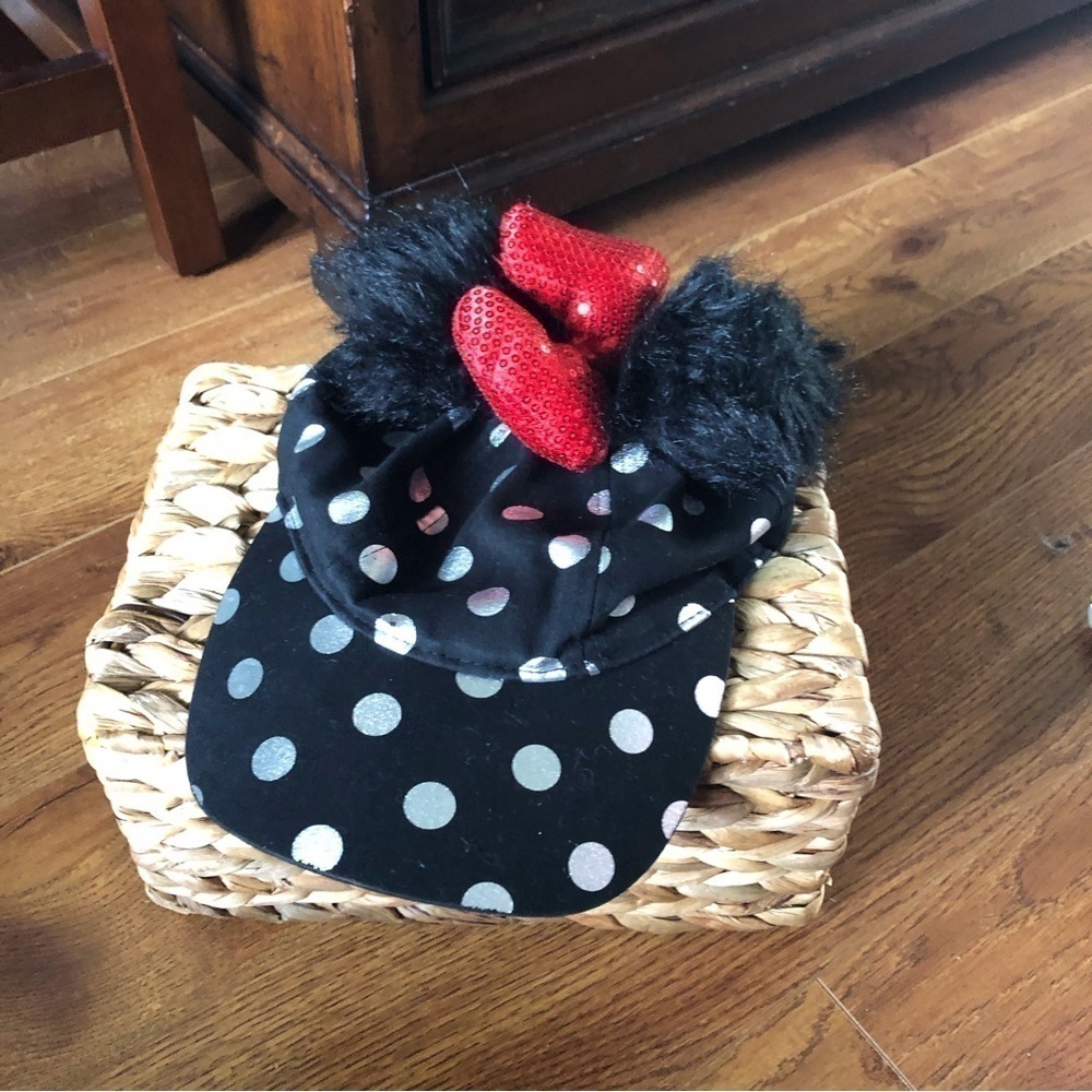Disney parks black Minnie Mouse ears baseball hat